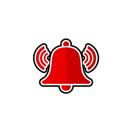 bell icon vector. bell icon isolated on white backgroundのイラスト素材