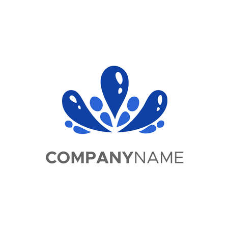 water logo concept. water logo template. water logo iconのイラスト素材
