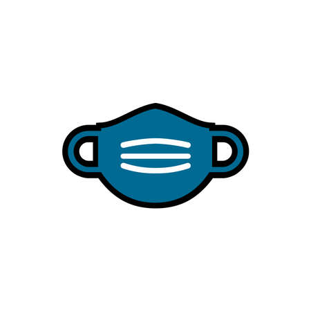 face mask icon vector. face mask icon isolated on white background. face mask icon trendy and modern face mask symbol for logo, web, app, design. face mask icon simple sign.のイラスト素材
