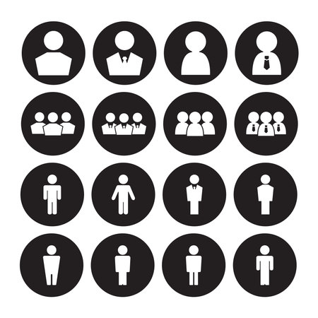 person icon vector. person icon vector illustration. person icon vector isolated on white backgroundのイラスト素材