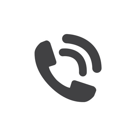 phone icon vector. telephone icon vector illustration. phone icon vector isolated on white backgroundのイラスト素材