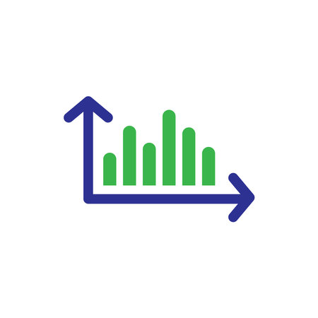 Finance chart icon. Flat design style modern vector illustration concept.のイラスト素材