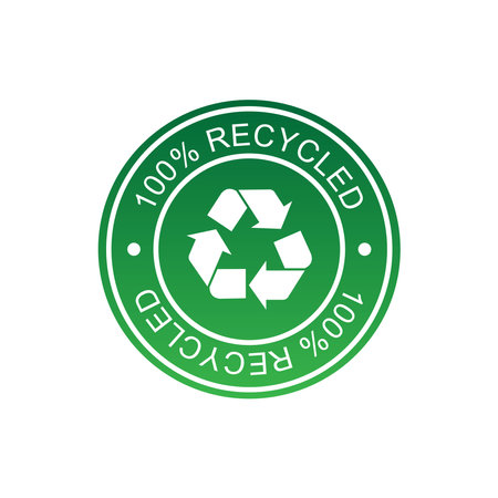 Recycling symbol. Green eco friendly sign. Vector illustration.のイラスト素材