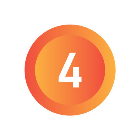 Number 4 design. Number 4 icon design. Vector illustration.