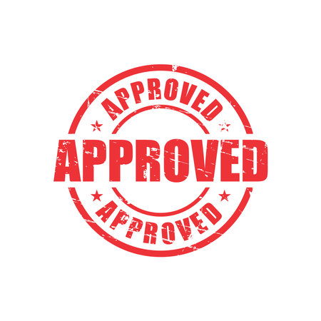 Approved Rubber Stamp. Grunge Stamp Seal Vector Illustrationのイラスト素材