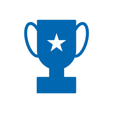 trophy icon on white background for graphic and web design. Simple vector sign. Internet concept symbol for website button or mobile appのイラスト素材