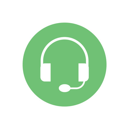 Support icon. Call center, customer support. Flat design style eps 10のイラスト素材
