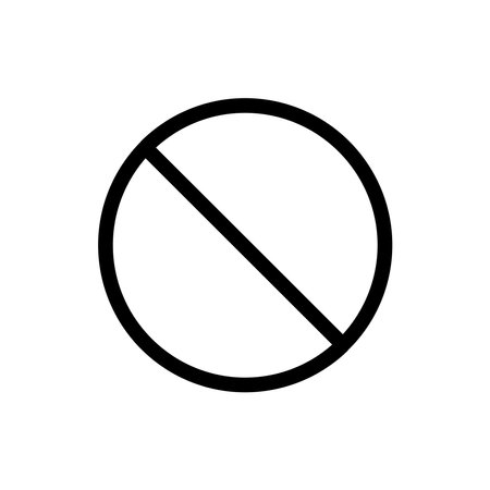 Prohibition sign icon vector. Flat design style. Made in vectorのイラスト素材