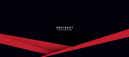 Abstract red geometric background with overlap layer on black space for text designのイラスト素材