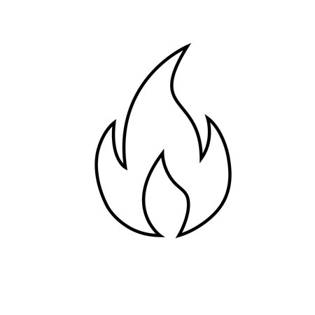 Fire icon. Fire flame sign. Flat style vector symbol EPS 10のイラスト素材