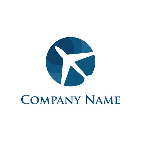 Airplane logo design. Airplane vector icon. Travel logo.のイラスト素材