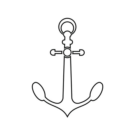Anchor icon. Outline illustration of anchor vector icon for webのイラスト素材