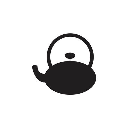 Kettle icon in flat style. Teapot vector illustration on white isolated background. Teapot business concept.のイラスト素材