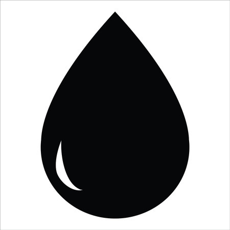 Drop of water icon. Vector illustration. Black silhouette on white background.のイラスト素材