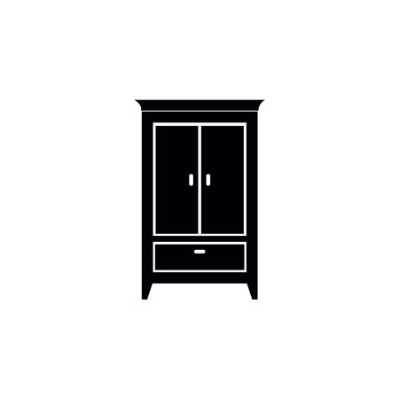 Cupboard icon. Furniture icon. Flat vector illustration.のイラスト素材