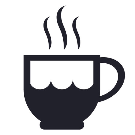 Coffee cup icon. Simple illustration of coffee cup vector icon for webのイラスト素材