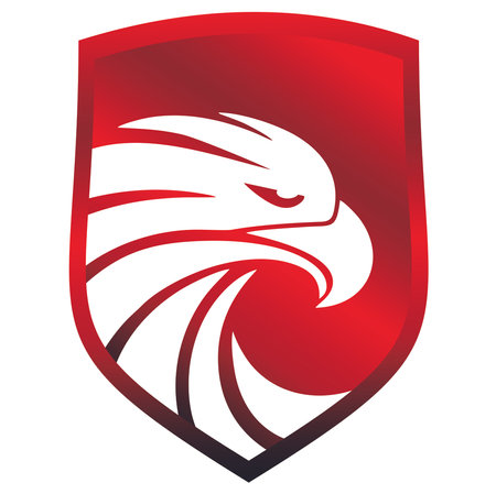 Eagle head shield logo. Eagle head logo. Eagle head logo. Eagle head logoのイラスト素材
