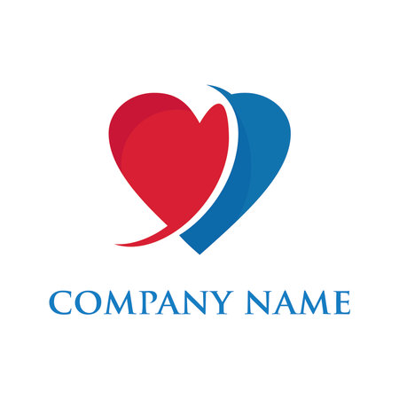 Love logo design. Vector illustration. Template for your corporate identity.のイラスト素材