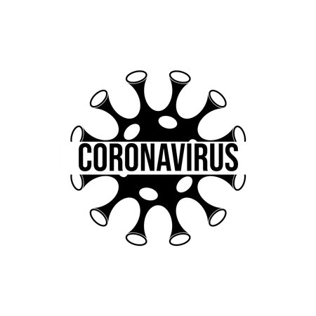Coronavirus 2019-nCoV. Coronavirus logo. Vector illustration.のイラスト素材