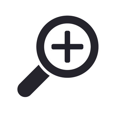 Magnifier icon vector isolated on white background for your web and mobile app design, Magnifier logo conceptのイラスト素材