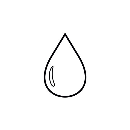 drop of water icon. Element of ecology icon. Premium quality graphic design. Signs, symbols collection icon for websites, web design, mobile app on white backgroundのイラスト素材