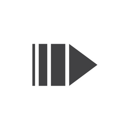 Arrow icon in flat style. Left arrow vector illustration on white isolated background. Next business concept.のイラスト素材