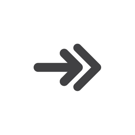 Arrow icon in flat style. Next vector illustration on white isolated background. Next business concept.のイラスト素材