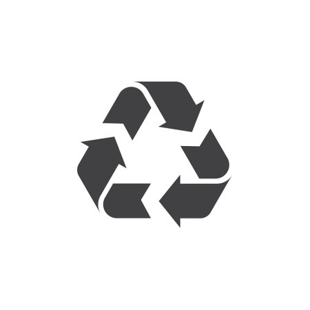 Recycle icon in flat style. Circular arrow vector illustration on white isolated background. Circular arrow business concept.のイラスト素材