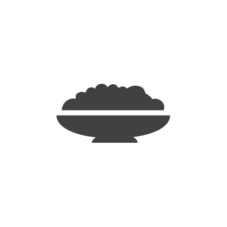 Bowl icon in flat style. Bowl vector illustration on white isolated background. Bowl business concept.のイラスト素材