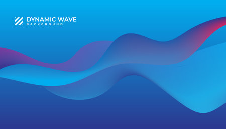 Abstract wavy background. Futuristic technology style. Vector illustration.のイラスト素材