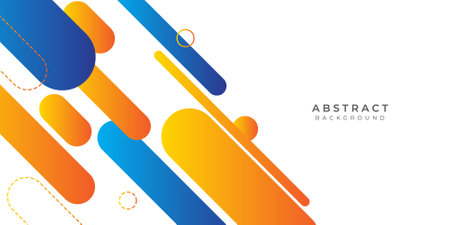 Abstract geometric background with rounded shapes. Vector illustration for your design.のイラスト素材