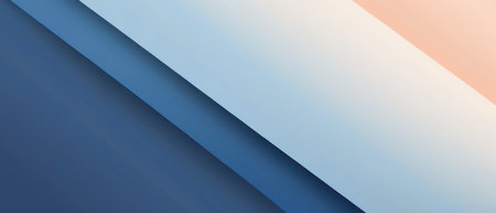 Minimalistic abstract geometric background featuring smooth blue and peach gradients. Ideal for modern design projects and visual concepts.の素材