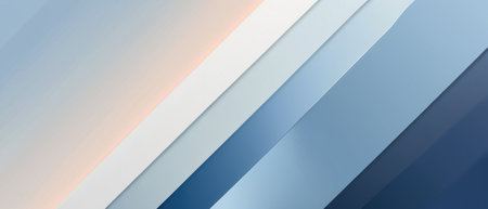 Minimalistic abstract geometric background featuring smooth blue and peach gradients. Ideal for modern design projects and visual concepts.の素材