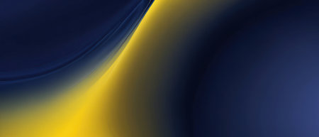 abstract navy blue and yellow flowing background illustrationの素材