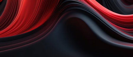 abstract flowing red and black background illustrationの素材