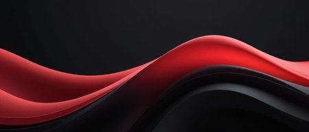 abstract flowing red and black background illustrationの素材