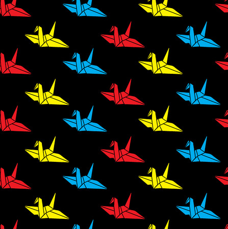 Crane vector seamless patternのイラスト素材