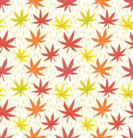 Colored leaves vector seamlessのイラスト素材