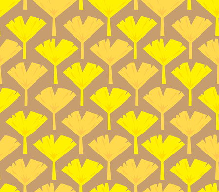 Gingko nut vector seamless patternのイラスト素材