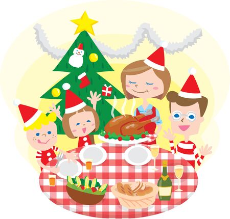 family Christmasのイラスト素材