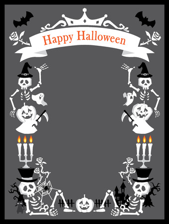 Halloween cardのイラスト素材