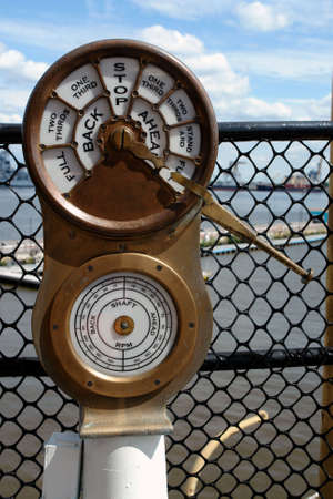 throttle on fifties warshipの写真素材