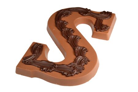 Letter S for Sinterklaas chocolate celebration in the Netherlands の写真素材