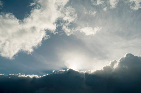 Dark clouds which sunshine in The Netherlands 