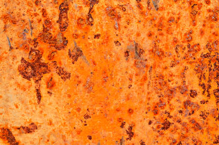 Rust spots on a steel plate in Leidschendam, Netherlands. 
