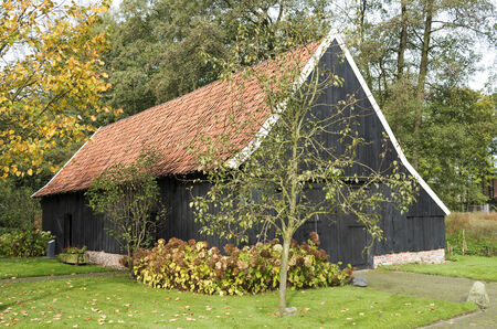 Barn in the Open Air Museum in Ootmarsum in The Netherlands.のeditorial素材