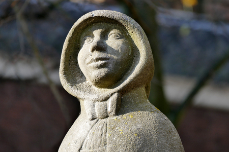 NETHERLANDS - DELFT - CIRCA NOVEMBER 2014: Statue of Gertrude van Oosten.のeditorial素材