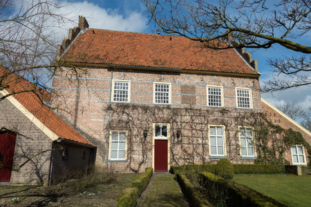 NETHERLANDS - BRONCKHORST - CIRCA MARCH 2015: Historic mansion in the smallest town of The Netherlands.のeditorial素材