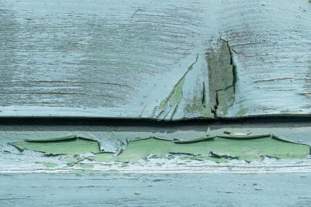 Weathered fence with wooden planks in Leidschendam, Netherlands.の写真素材