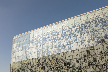 NETHERLANDS - ALPHEN AAN DEN RIJN - MEDIO MARCH 2016: Detail of the Town hall in Alphen.のeditorial素材